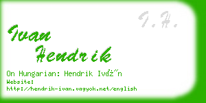 ivan hendrik business card